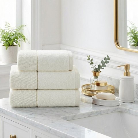 RĘCZNIK ARIA (01) 50 X 90 CM KREMOWY