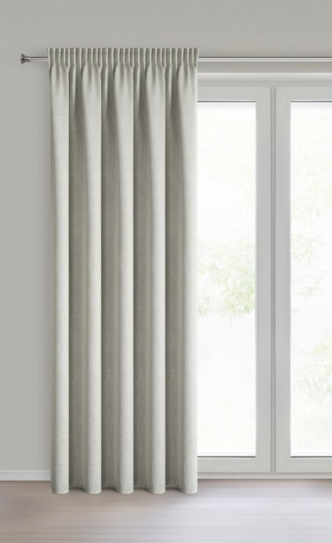 ZASŁONA GOTOWA LEYA NA TAŚMIE 140 X 270 CM SREBRNY