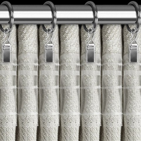 ZASŁONA GOTOWA LEYA NA TAŚMIE 140 X 270 CM SREBRNY