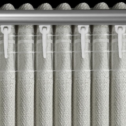 ZASŁONA GOTOWA LEYA NA TAŚMIE 140 X 270 CM SREBRNY