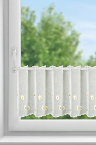 FIRANA GOTOWA BELLIS NA TAŚMIE 150 X 40 CM BIAŁY