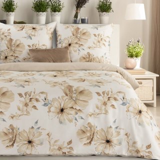 KOMPLET POŚCIELI SATYNOWEJ SPRING 90 140 X 200 CM BEŻOWY