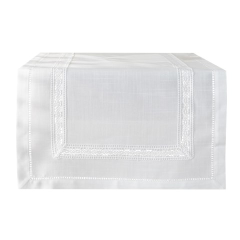 SELVIA Bieżnik z gipiurą, szerokość 38cm x wysokość 140cm, kolor 001 biały 250200/KSP/L01/038140/1