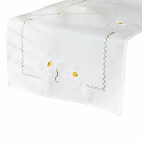 SUMMER Bieżnik z haftem, szerokość 50cm x wysokość 100cm, kolor 001 biały 192037/KSP/L01/050100/1