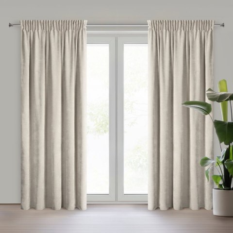 ZASŁONA GOTOWA NILO NA TAŚMIE 140 X 270 CM BEŻOWY