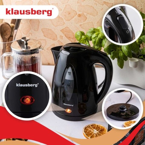 CZAJNIK ELEKTRYCZNY 1,2L KLAUSBERG KB-9001 CZARNY