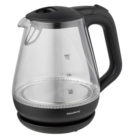 CZAJNIK ELEKTRYCZNY SZKLANY 1,2L KLAUSBERG KB-9003 LED
