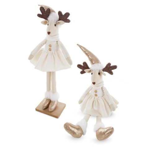 FIGURKA ŚWIĄTECZNA 9 X 7 X 43 CM KREMOWY