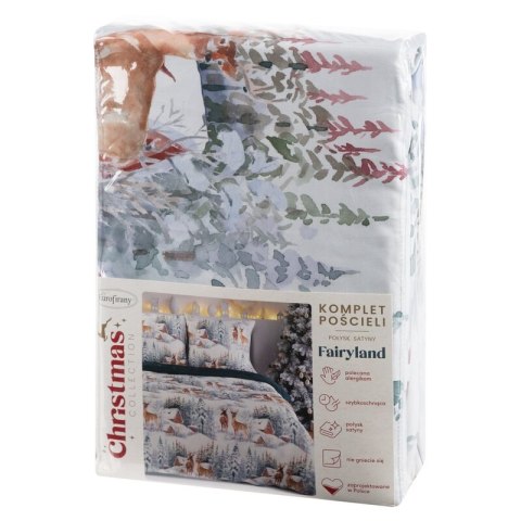 ŚWIĄTECZNY KOMPLET POŚCIELI FAIRYLAND 160 X 200 CM BIAŁY
