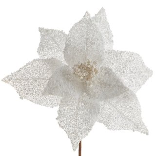 KWIAT ŚWIĄTECZNY 268 O 25 CM BIAŁY
