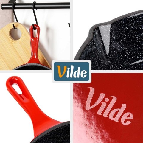 PATELNIA ŻELIWNA EMALIOWANA 20cm Z SILIKONOWĄ NAKŁADKĄ 199154