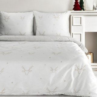 ŚWIĄTECZNY KOMPLET POŚCIELI BOSQUE 160 X 200 CM BIAŁY
