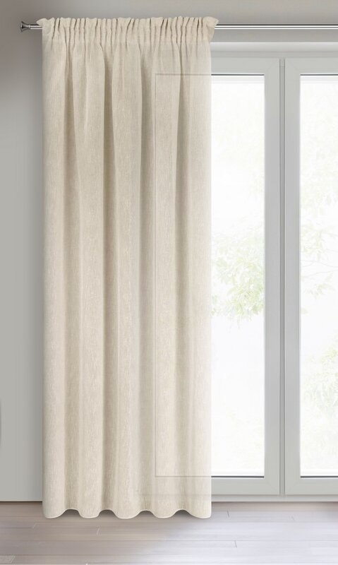 ZASŁONA GOTOWA ANGELICA NA TAŚMIE 140 X 270 CM BEŻOWY