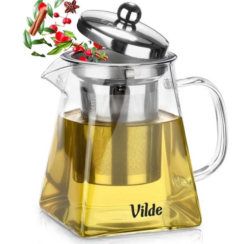 DZBANEK SZKLANY 490ml Z ZAPARZACZEM DO HERBATY ZIÓŁ 259411