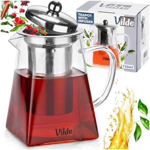 DZBANEK SZKLANY 730ml Z ZAPARZACZEM DO HERBATY ZIÓŁ 259412