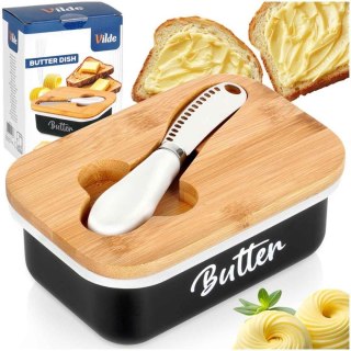 MASELNICZKA MASELNICA METALOWA Z NOŻYKIEM BIAŁA 139516