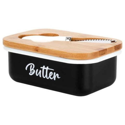 MASELNICZKA MASELNICA METALOWA Z NOŻYKIEM BIAŁA 139516