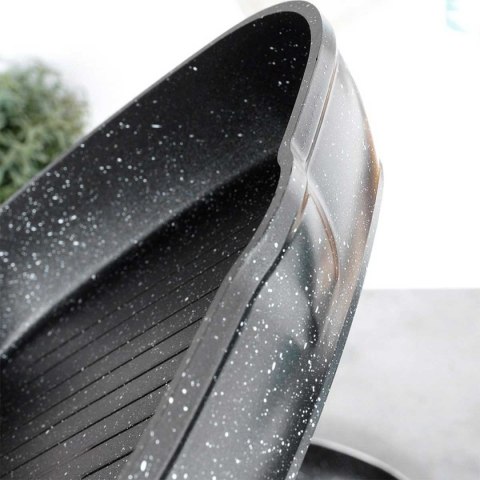 PATELNIA GRANITOWA GRILLOWA 28x28cm BLACK&WOOD 199056