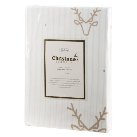 ŚWIĄTECZNY KOMPLET POŚCIELI BOSQUE 220 X 200 CM BIAŁY