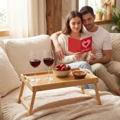 BAMBUSOWY STOLIK ŚNIADANIOWY DO ŁÓŻKA POD LAPTOPA 139457