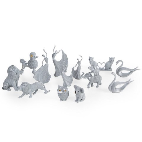 FIGURKA DEKORACYJNA ELDO 14 X 7 X 26 CM SREBRNY