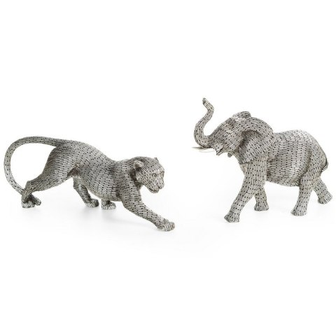 FIGURKA DEKORACYJNA ZURI 34 X 8 X 12 CM SREBRNY