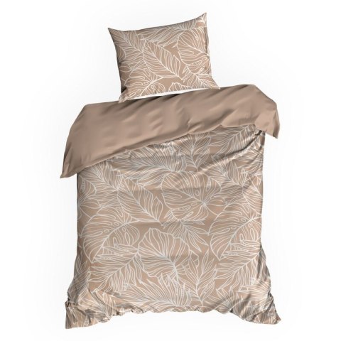 KOMPLET POŚCIELI SATYNOWEJ SPRING 81 140 X 200 CM JASNOBRĄZOWY