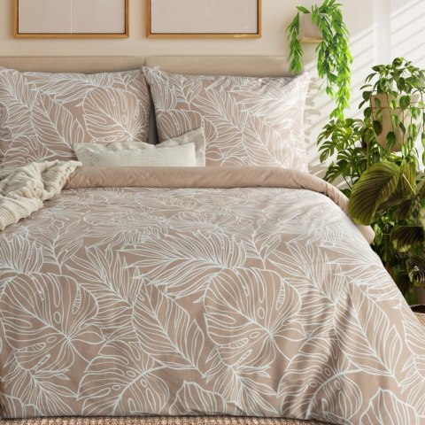 KOMPLET POŚCIELI SATYNOWEJ SPRING 81 160 X 200 CM JASNOBRĄZOWY