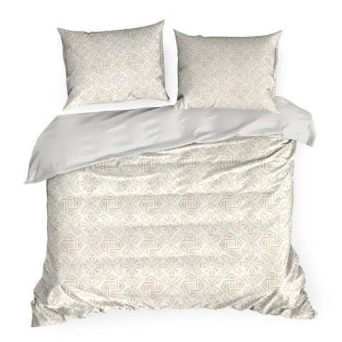KOMPLET POŚCIELI SATYNOWEJ SPRING100 140 X 200 CM CIEMNOBEŻOWY