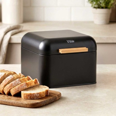 MINI CHLEBAK STALOWY POJEMNIK NA PIECZYWO 229307 CZARNY