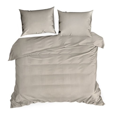 KOMPLET POŚCIELI MUSLIN 140 X 200 CM CIEMNOBEŻOWY