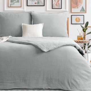 KOMPLET POŚCIELI MUSLIN 140 X 200 CM SREBRNY