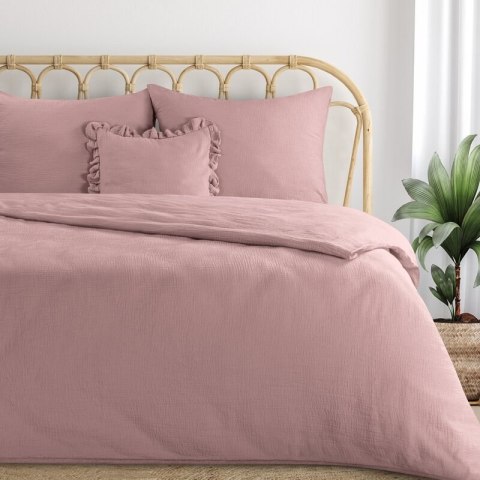 KOMPLET POŚCIELI MUSLIN 220 X 200 CM JASNORÓŻOWY