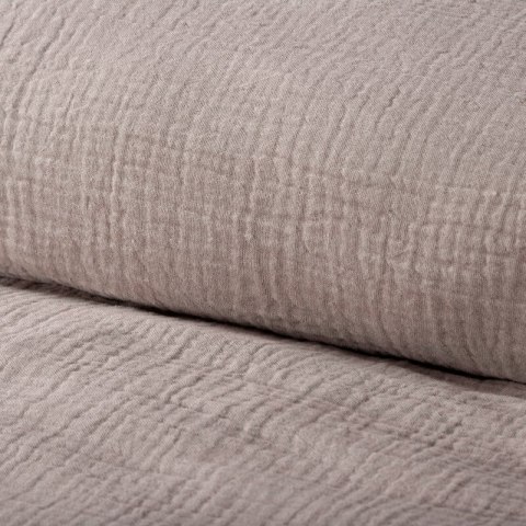 KOMPLET POŚCIELI MUSLIN 220 X 200 CM PUDROWY