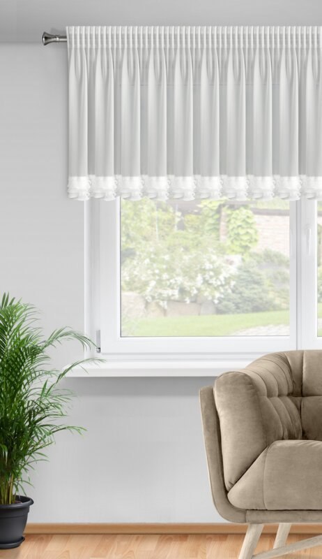 FIRANA GOTOWA LUISA NA TAŚMIE 200 X 70 CM BIAŁY