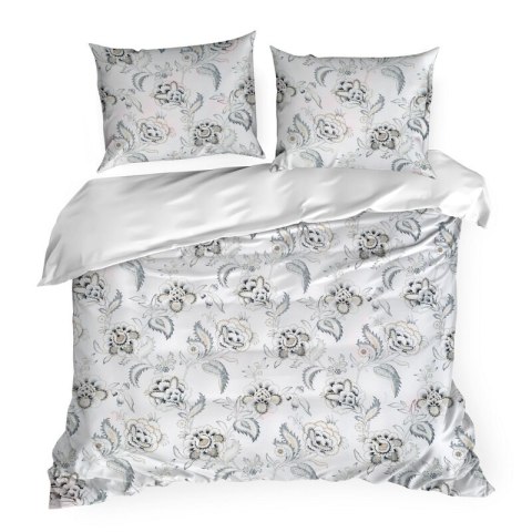 KOMPLET POŚCIELI SATYNOWEJ SPRING 83 140 X 200 CM BIAŁY