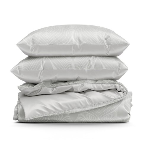 KOMPLET POŚCIELI SATYNOWEJ SPRING 88 140 X 200 CM JASNOSZARY