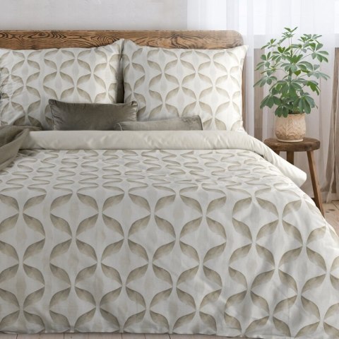 KOMPLET POŚCIELI SATYNOWEJ SPRING103 140 X 200 CM CIEMNOBEŻOWY