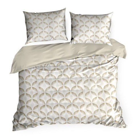 KOMPLET POŚCIELI SATYNOWEJ SPRING103 160 X 200 CM CIEMNOBEŻOWY