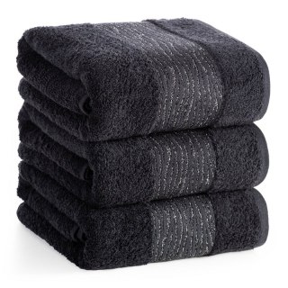 RĘCZNIK AMBER (07) 30 X 50 CM CZARNY