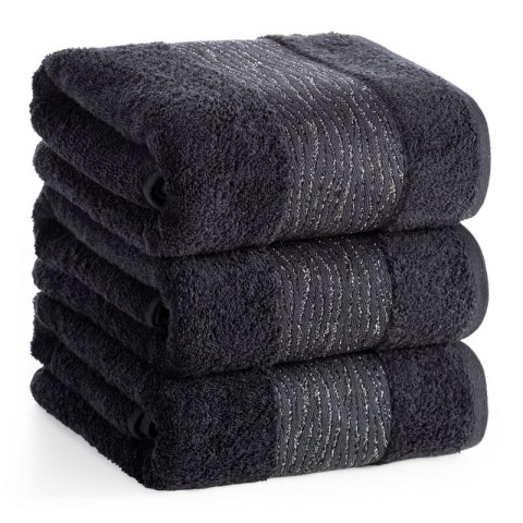 RĘCZNIK AMBER (07) 30 X 50 CM CZARNY