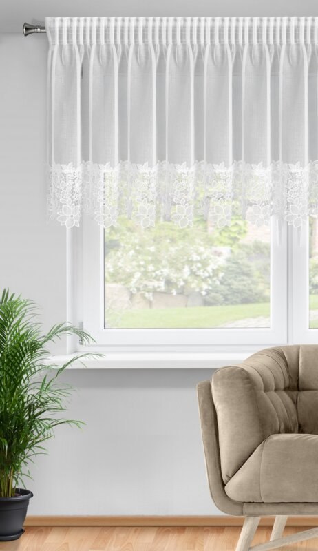 FIRANA GOTOWA ARTEMIDA NA TAŚMIE 400 X 80 CM BIAŁY