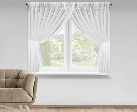 FIRANA GOTOWA HESTIA 1 NA TAŚMIE 400 X 160 CM BIAŁY