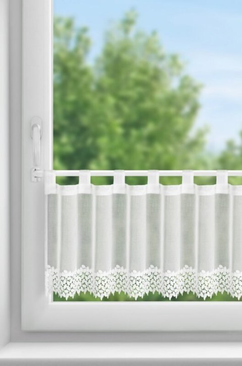 FIRANA GOTOWA HESTIA NA SZELKACH 150 X 40 CM BIAŁY