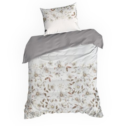 KOMPLET POŚCIELI SATYNOWEJ SPRING106 160 X 200 CM POPIELATY
