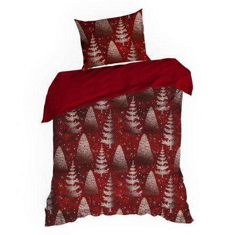 ŚWIĄTECZNY KOMPLET POŚCIELI RUBIN 160 X 200 CM CZERWONY