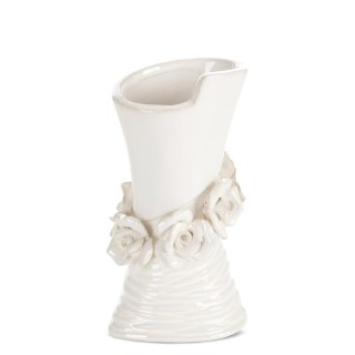 WAZON DEKORACYJNY ELIANA (01) 10 X 8 X 19 CM KREMOWY