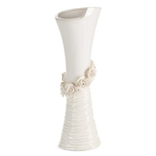 WAZON DEKORACYJNY ELIANA (03) 14 X 10 X 38 CM KREMOWY