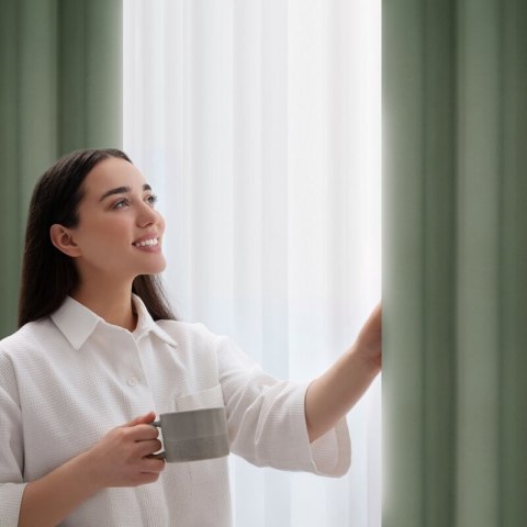 ZASŁONA GOTOWA NERISA 140 X 250 CM OLIWKOWY