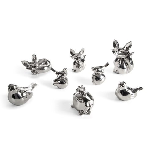 FIGURKA DEKORACYJNA FABIO (04) 10 X 9 X 10 CM SREBRNY